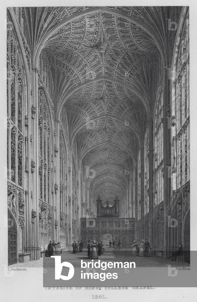 Interior of King's College Chapel, 1841 (engraving)