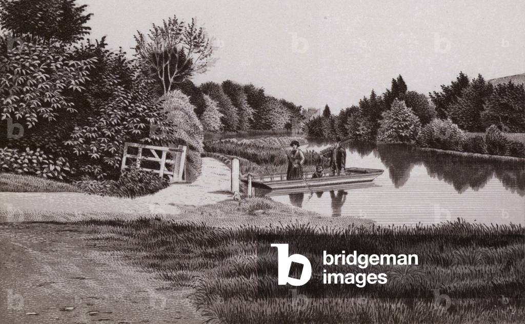 The Ferry at St Catherine's (litho)