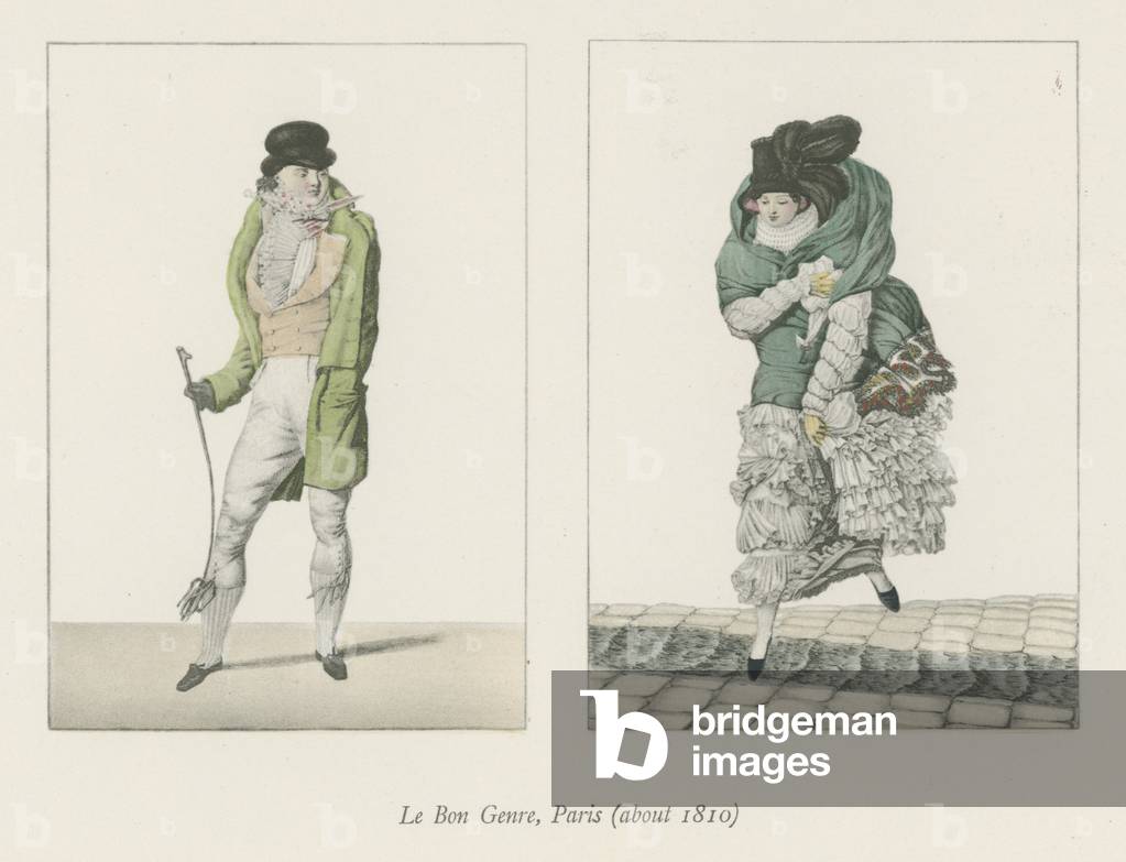 Le Bon Genre, Paris (about 1810) (colour litho)
