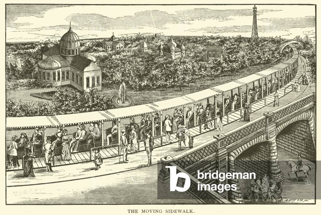The moving sidewalk (engraving)