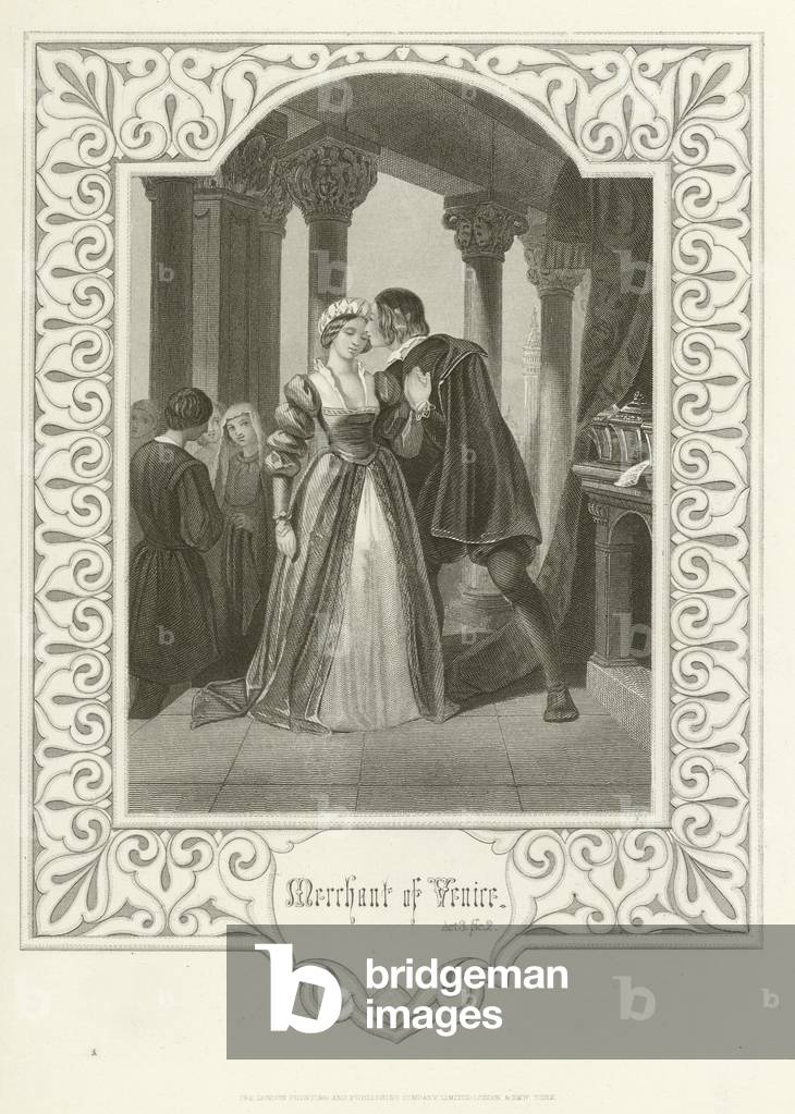 The Merchant of Venice, Act III, scene ii (engraving)