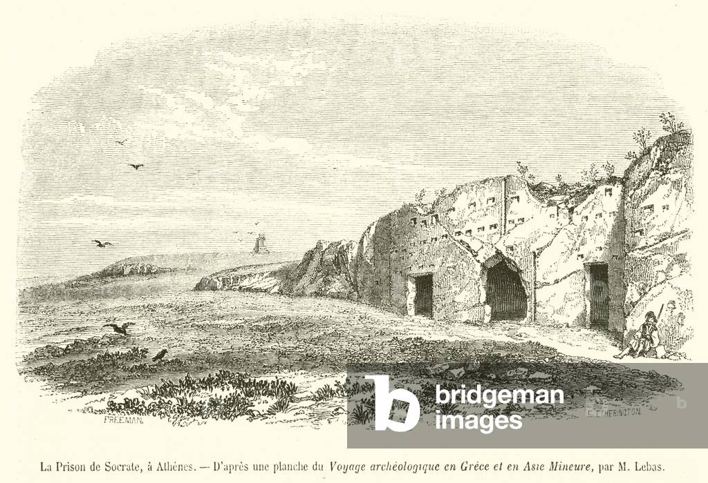 La Prison de Socrate, a Athenes (engraving)