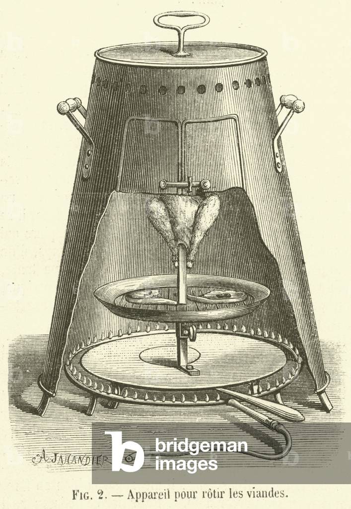 Appareil pour rotir les viandes (engraving)