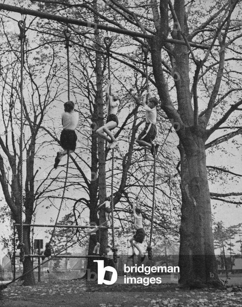 Moving and Growing, Physical Education in the Primary School, 1950s (b/w photo)