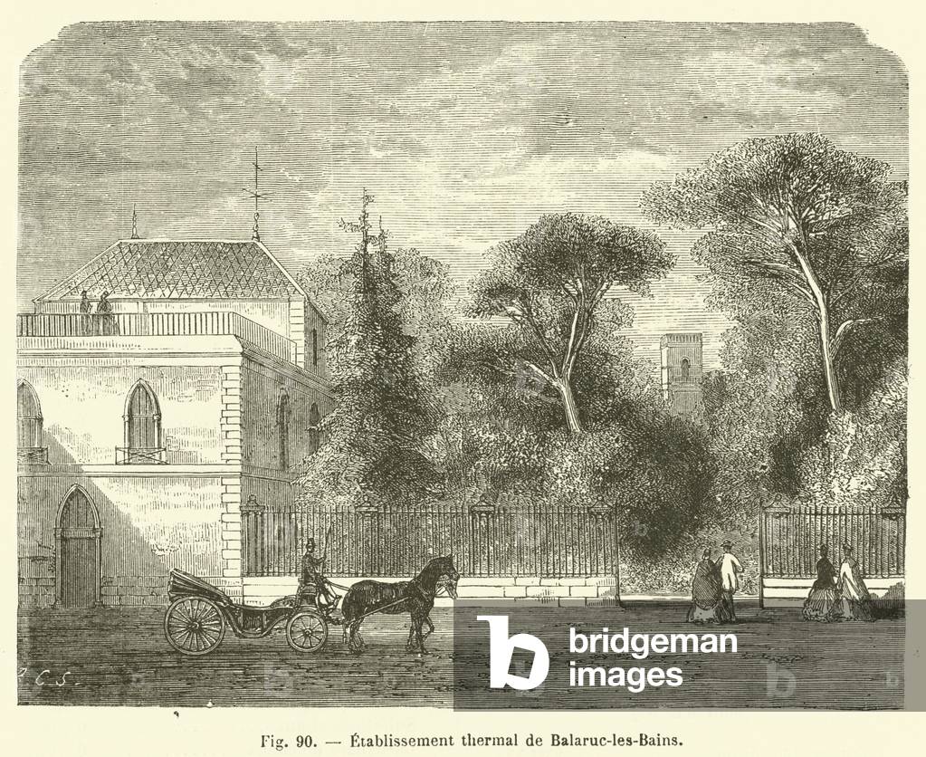 Etablissement thermal de Balaruc-les-Bains (engraving)