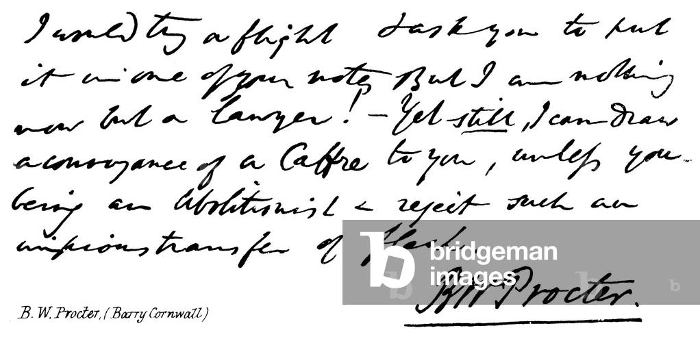 B W Procter, (Barry Cornwall) (engraving)