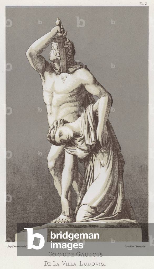 Groupe Gaulois, De La Villa Ludovisi (colour litho)