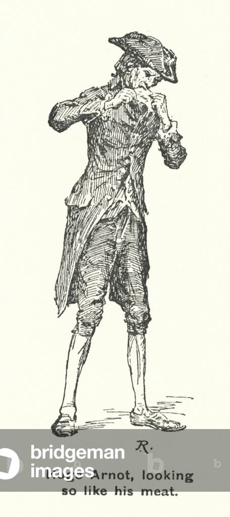 Hugo Arnot, looking so like his meat (litho)