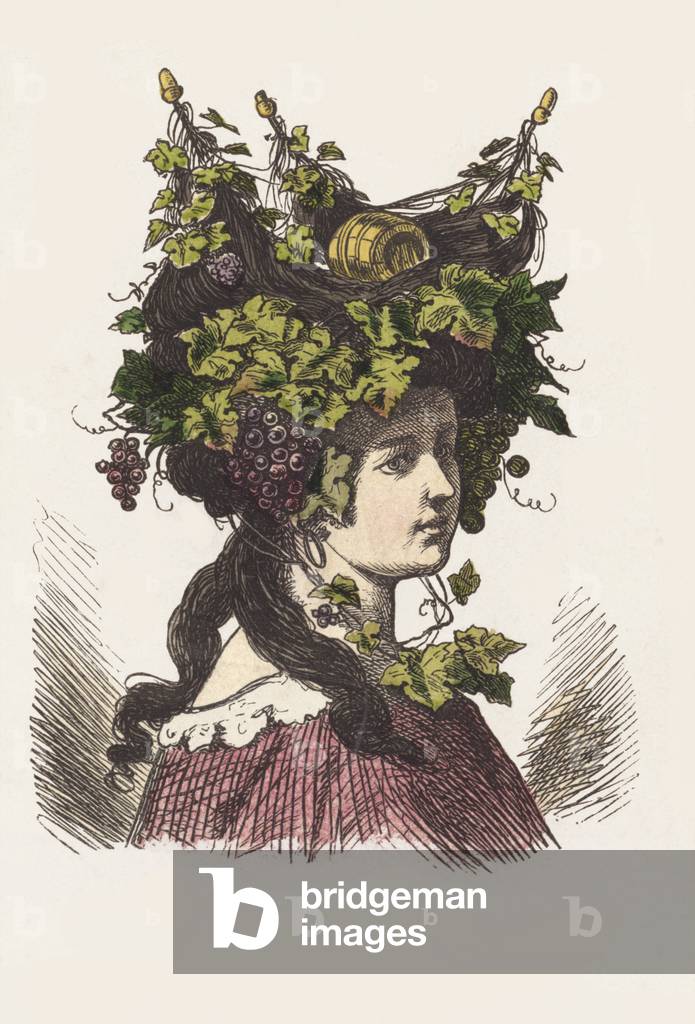 Hat for October (coloured engraving)