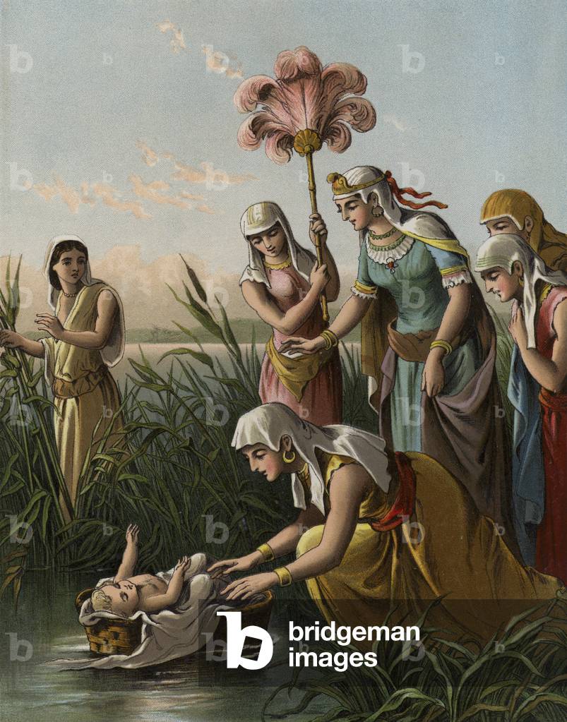 The finding of Moses (chromolitho)