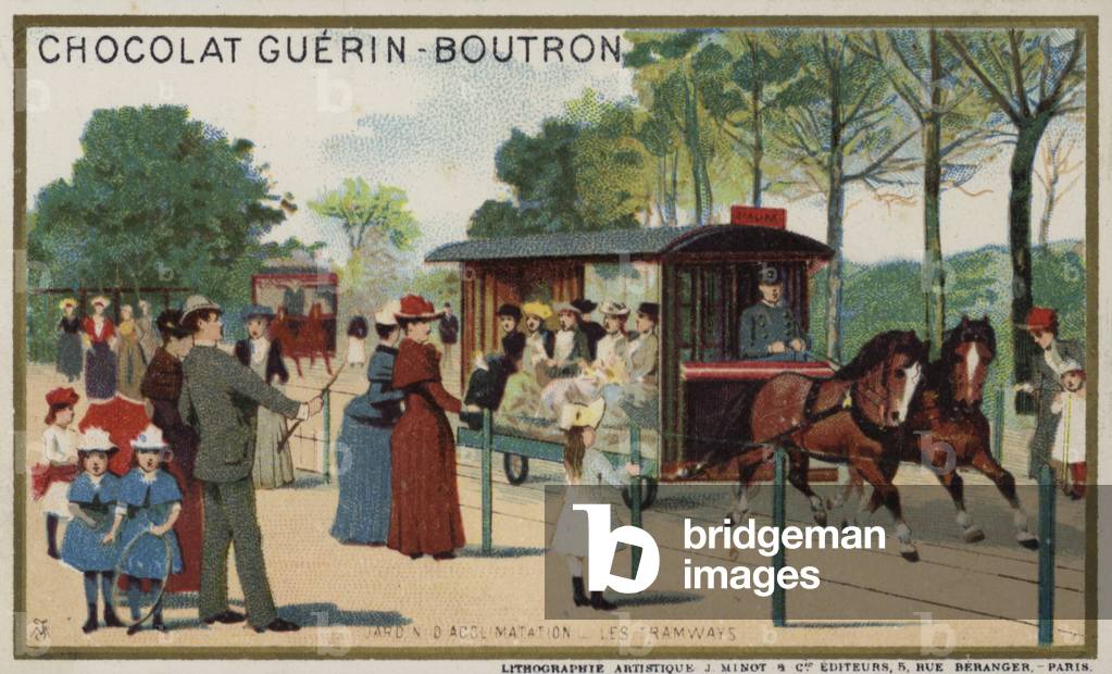Tramways, Jardin d'Acclimation, Paris (chromolitho)