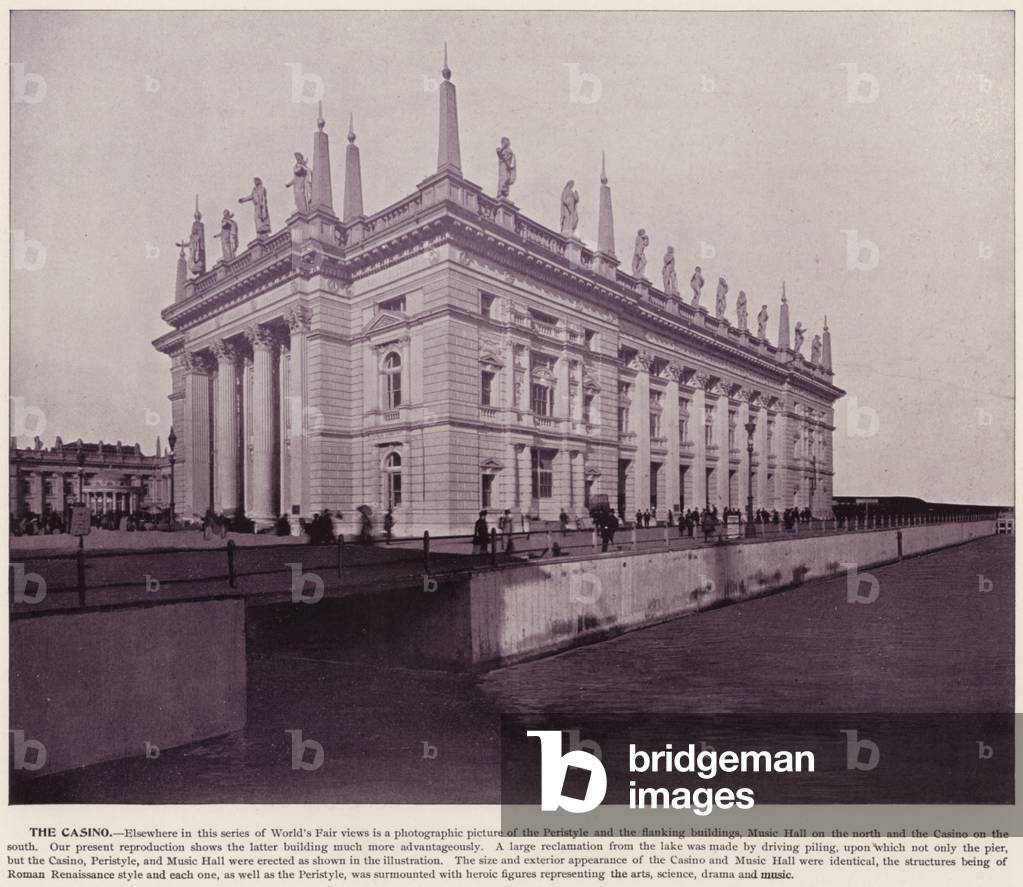 Chicago World's Fair, 1893: The Casino (b/w photo)