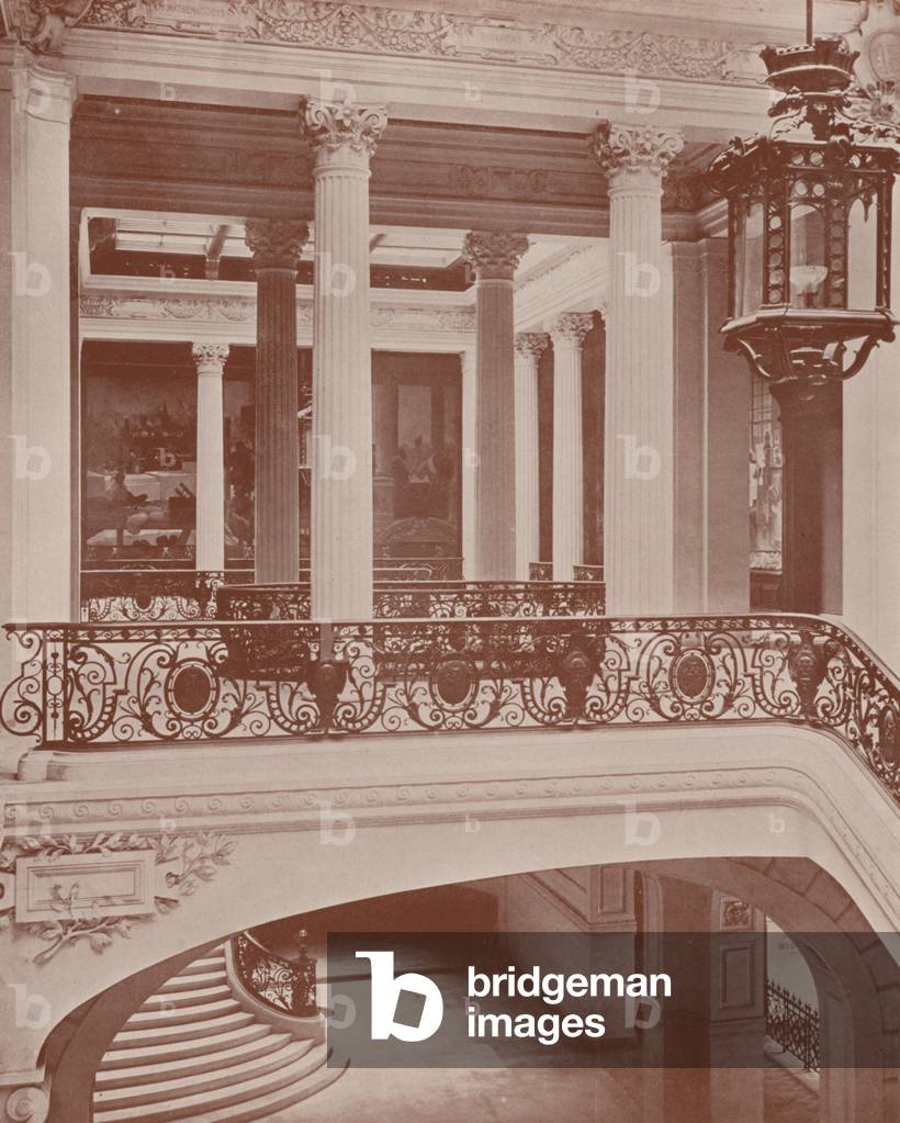 Paris: Gallery of the Sorbonne (b/w photo)