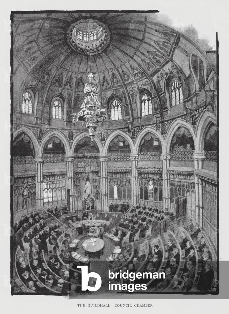 The Guildhall, Council Chamber (litho)