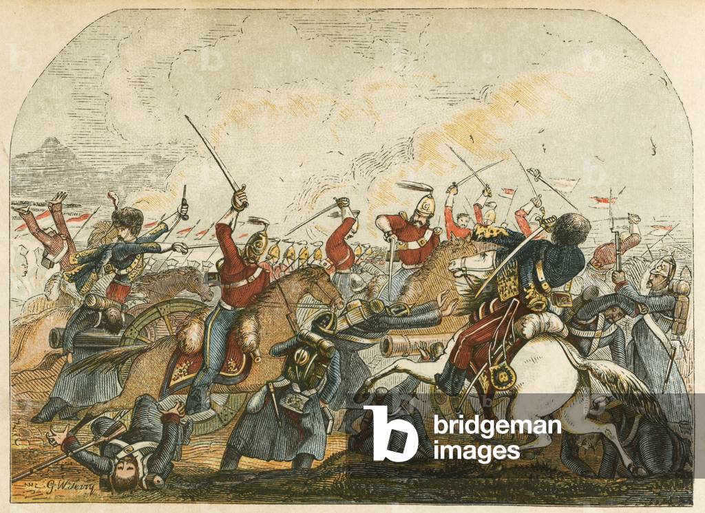 "Ladung der Kavallerie in Balaclava", 20. Jahrhundert von English School