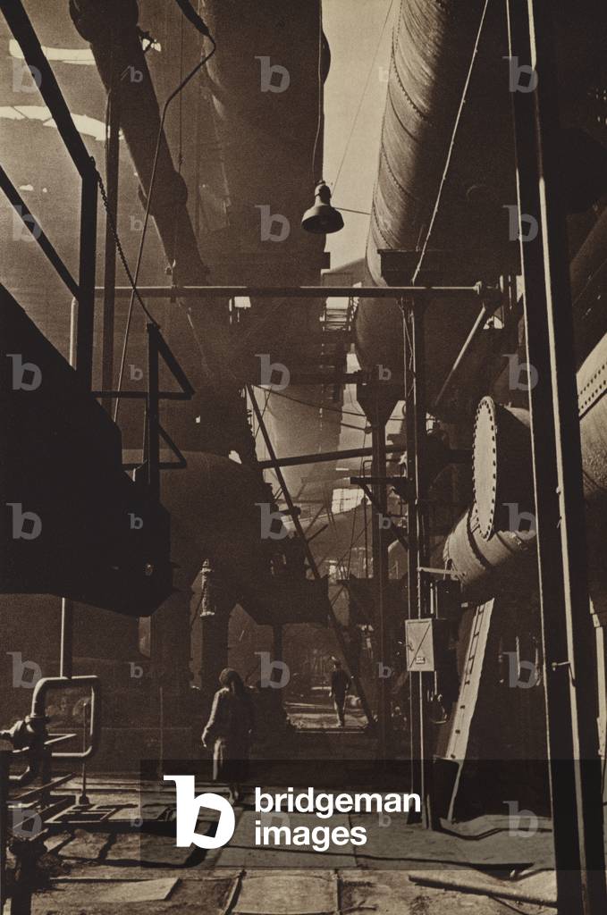 German industry, 1930s: Furnaces (b/w photo)
