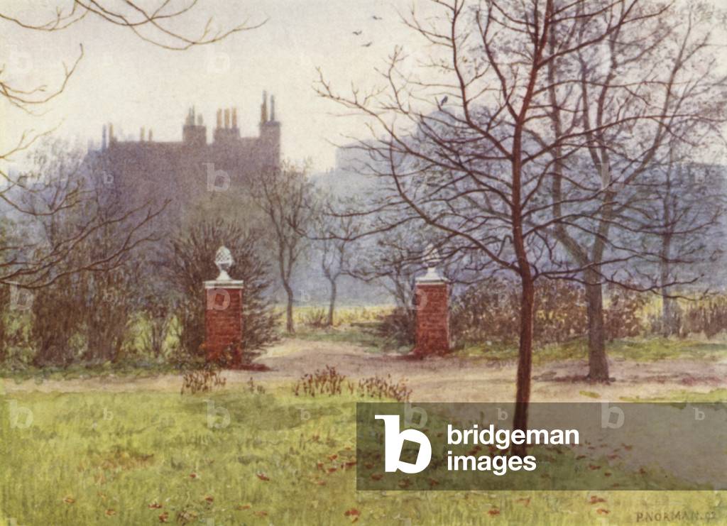 Garden from Scarsdale House, Kensington, 1892 (colour litho)