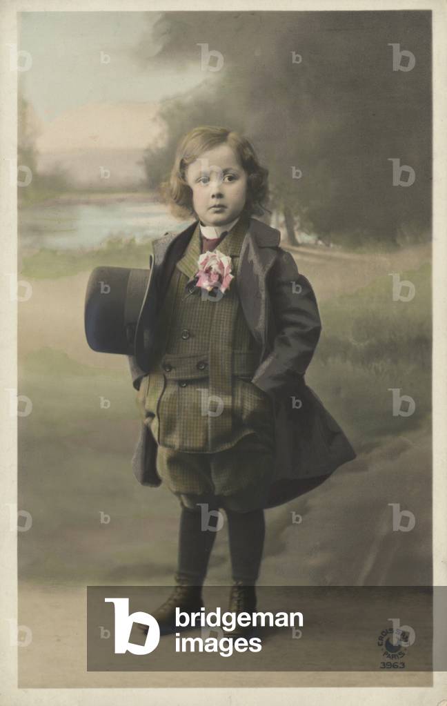 Formally dressed boy (colour photo)