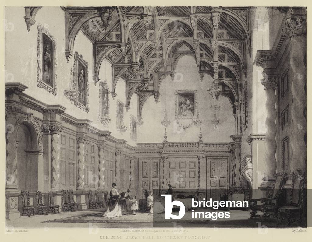 Burleigh Great Hall, Northamptonshire (engraving)