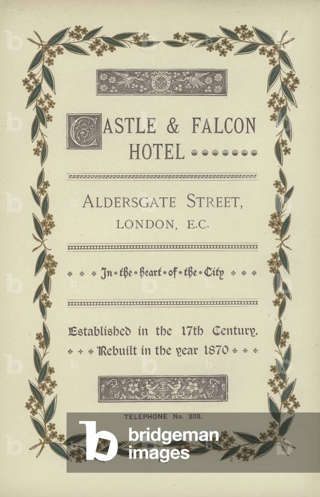 Castle and Falcon Hotel (engraving)