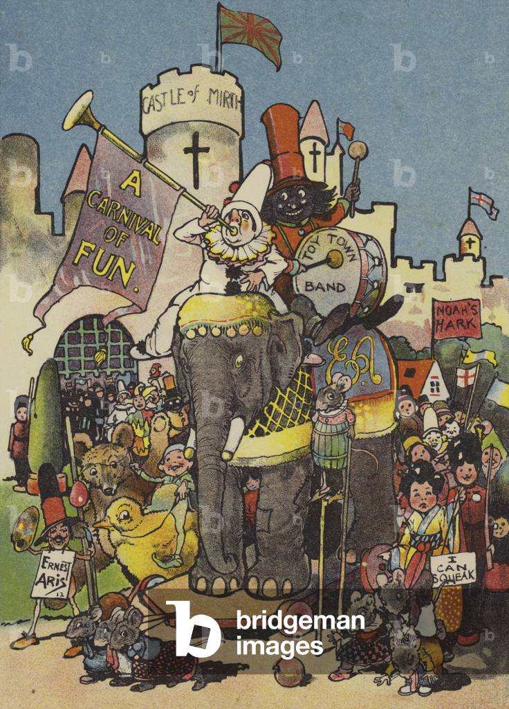 Toy Town in holiday time (colour litho)