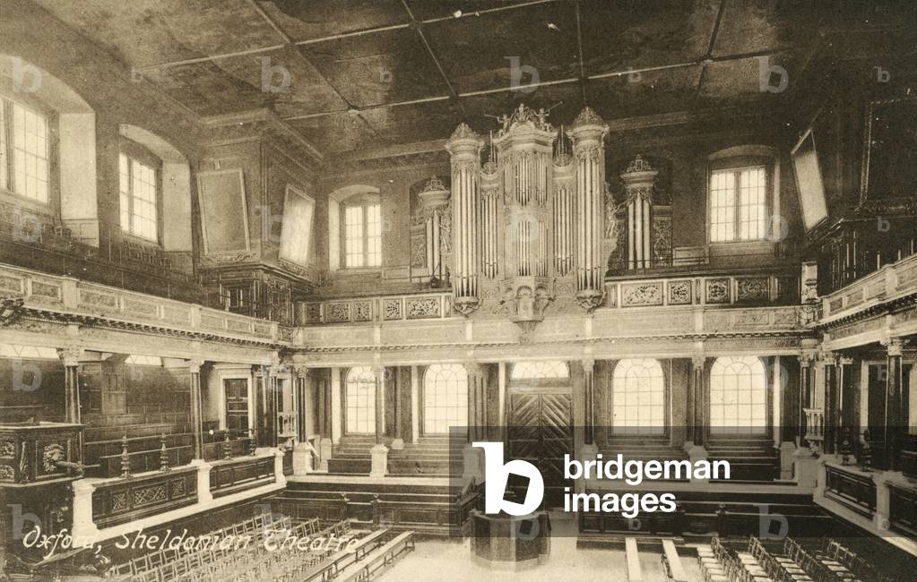 Sheldonian Theatre, Oxford (b/w photo)
