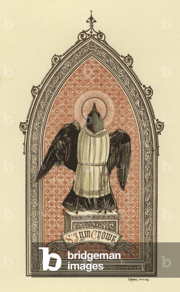 Illustration for Ye Jackdaw of Rheims by Thomas Ingoldsby (colour litho)