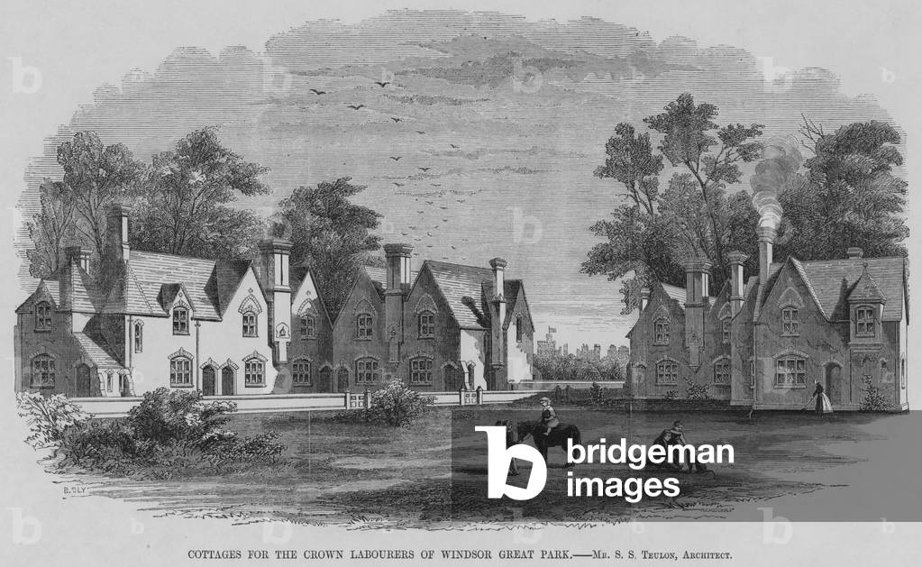 Cottages for the Crown Labourers of Windsor Great Park (engraving)