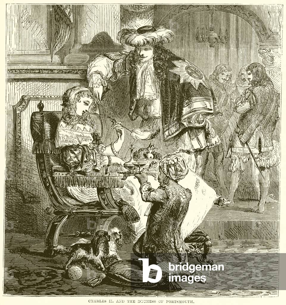 Charles II and the Duchess of Portsmouth (engraving)
