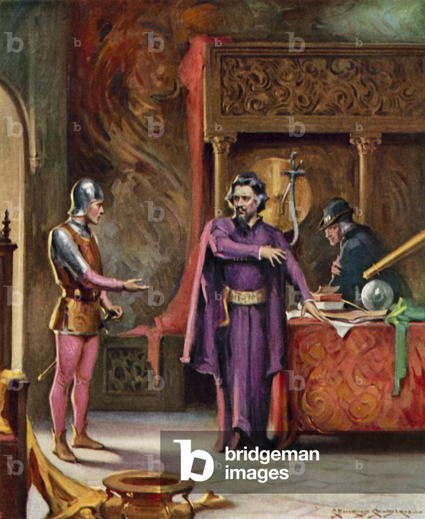 Illustration for Quentin Durward by Sir Walter Scott (colour litho)