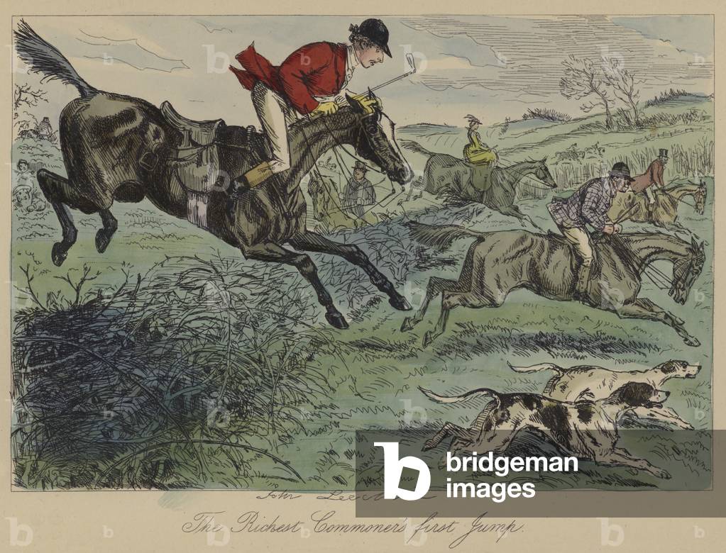 The Richest Commoner's first Jump (coloured engraving)