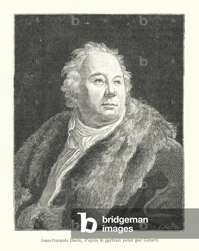 Jean-Francois Ducis, d'apres le portrait peint par Gerard (engraving)