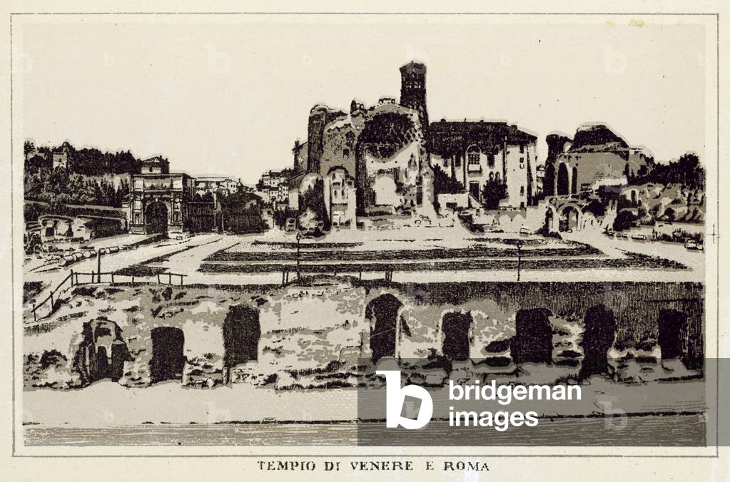 Roma: Tempio Di Venere E Roma (litho)