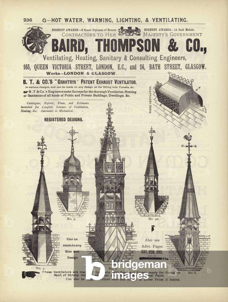 Page from The Architect's, Surveyor's and Engineer's Compendium 1892 (engraving)