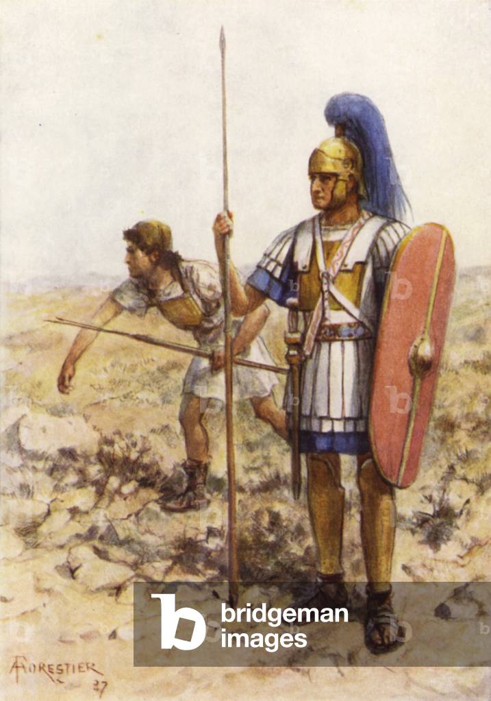 Rorarius and Triarius of Camillus (colour litho)