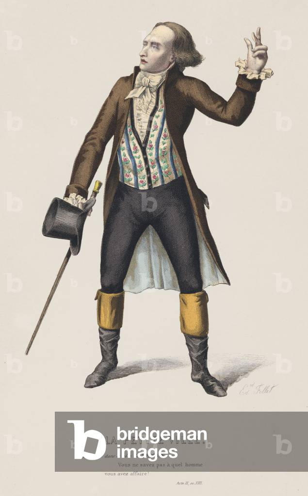 La Petite Ville, Act II, Sc XVII (coloured engraving)