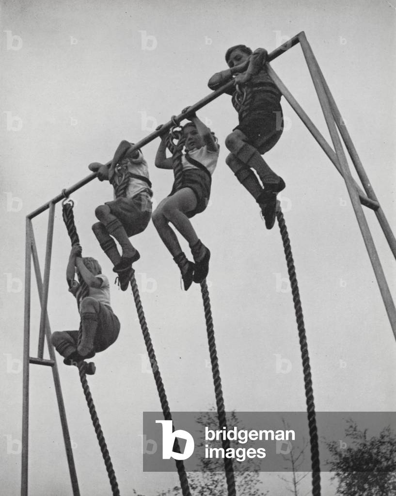 Moving and Growing, Physical Education in the Primary School, 1950s (b/w photo)