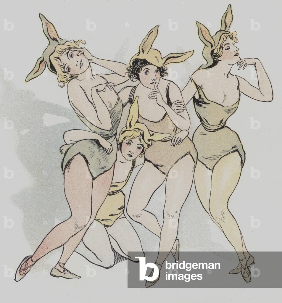 Rabbits (colour litho)