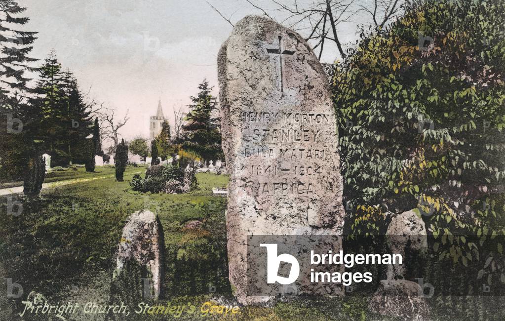 Pirbright Church, Stanley's Grave (coloured photo)