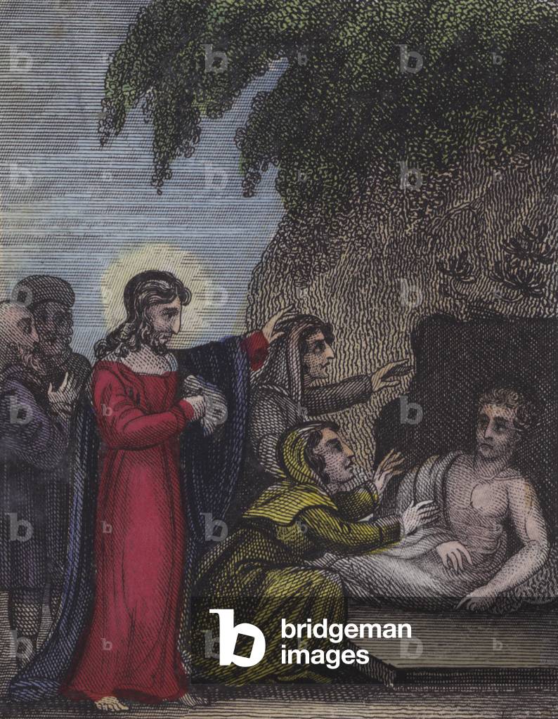 Illustration for Scripture History for the Improvement of Youth, c.1850 (coloured engraving)