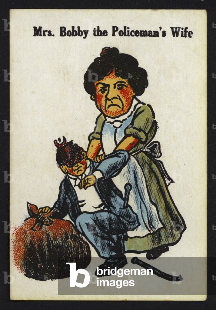 Playing card: Mrs Bobby the Policeman's Wife (colour litho)