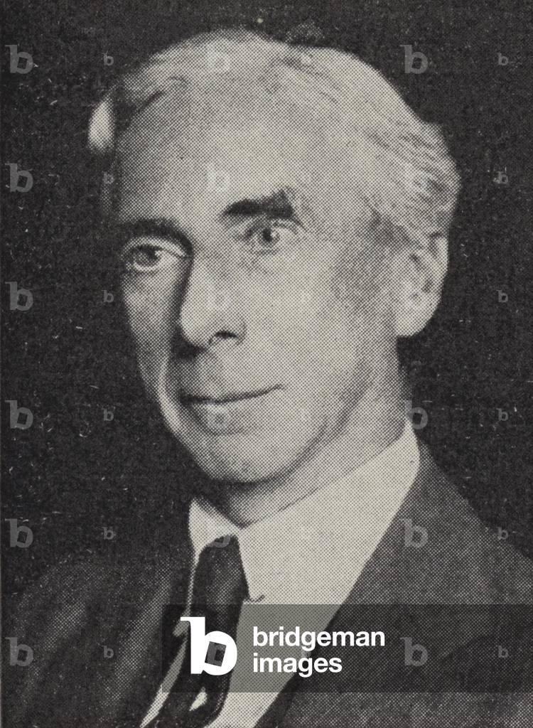 Bertrand Russell, English philosopher (b/w photo)