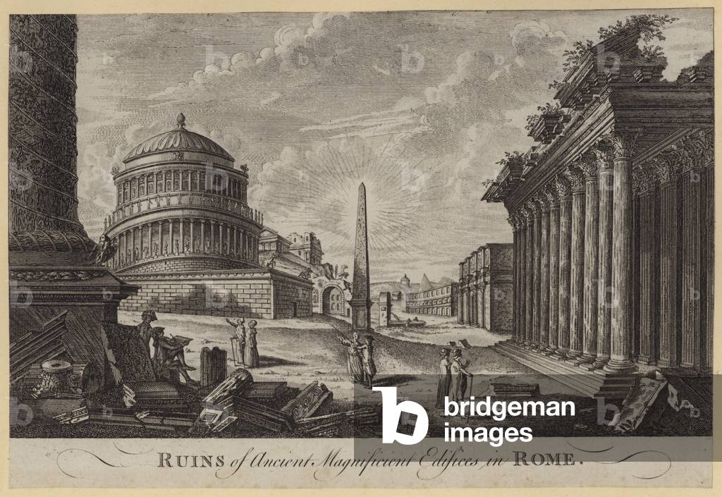 Ruins of Ancient Magnificient Edifices in Rome (engraving)