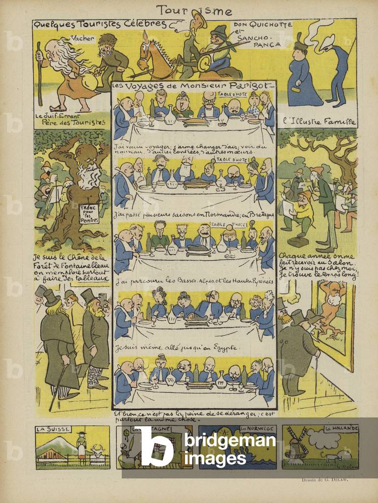 Illustration for Le Rire (colour litho)