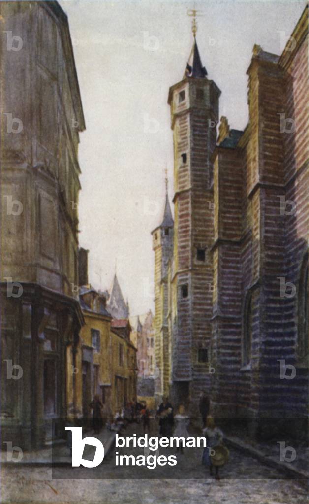 The Vieille Boucherie, Antwerp (colour litho)
