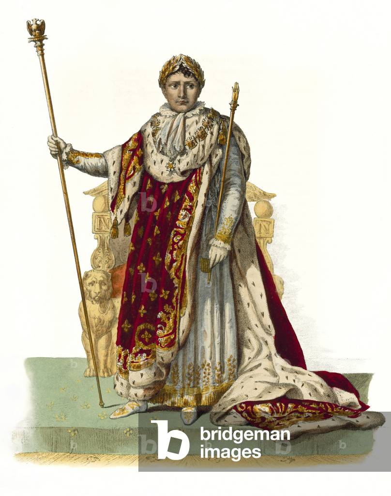 Napoleon Bonaparte (coloured engraving)