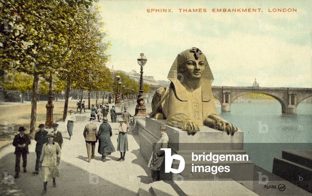 Sphinx, Thames Embankment, London (colour photo)