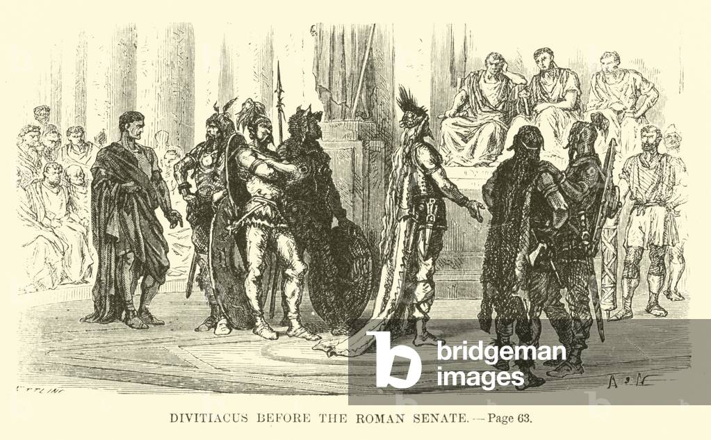Divitiacus before the Roman Senate (engraving)