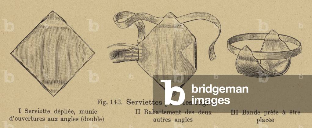 Women's sanitary towels (engraving)