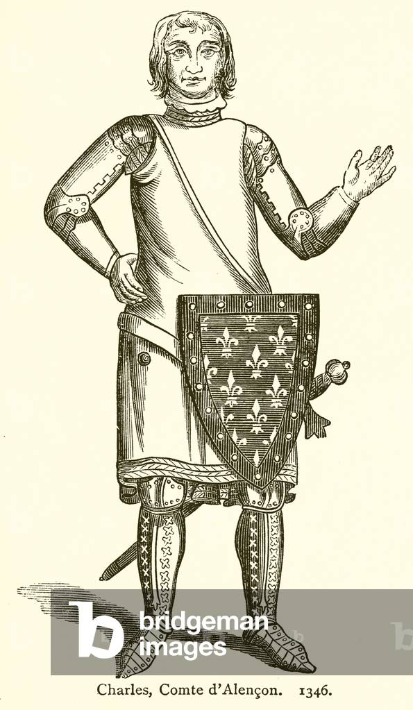 Charles, Comte d' Alencon. 1346 (engraving)